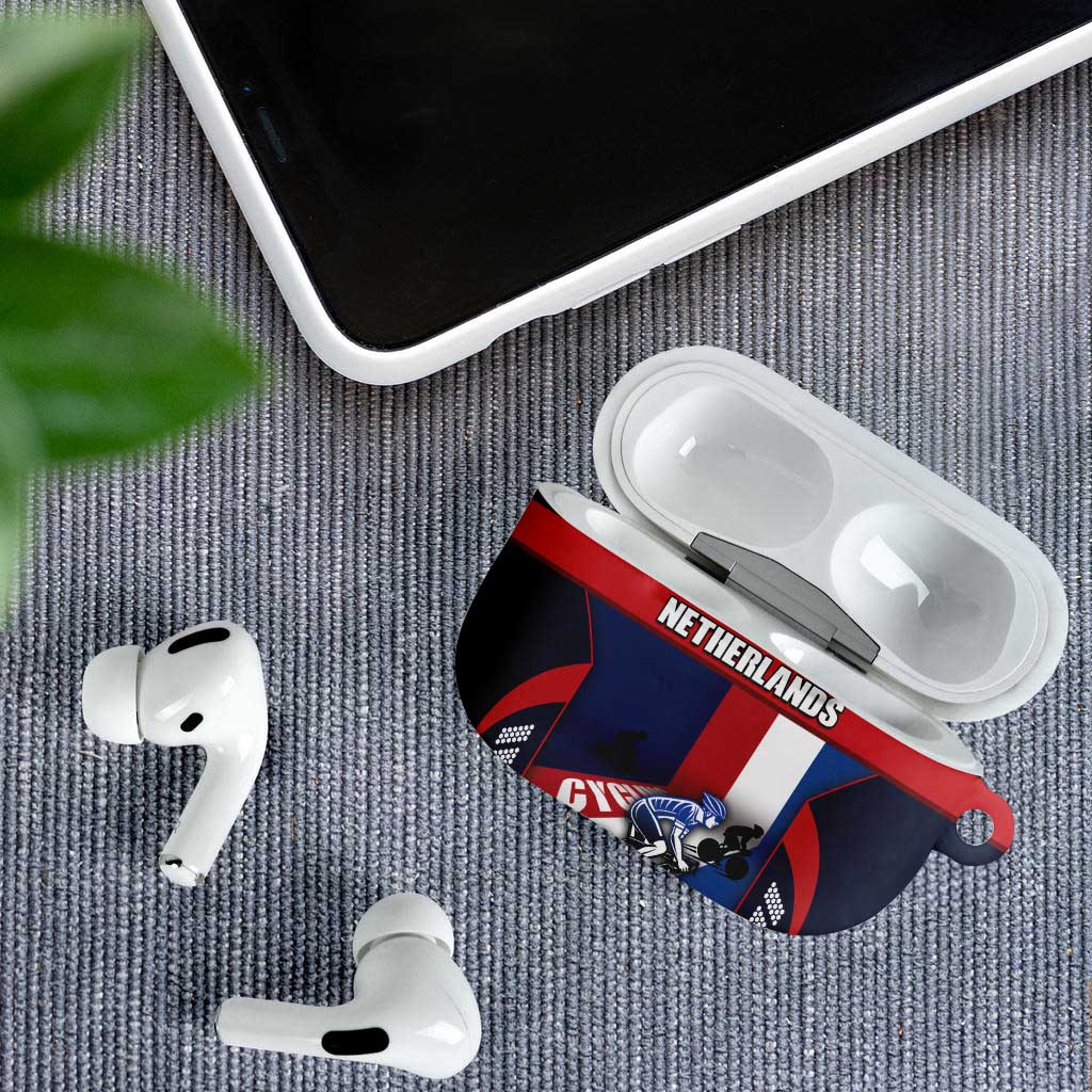 Netherlands Cycling AirPods Case Sporty Style Navy - Wonder Print Shop