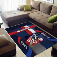 Netherlands Cycling Area Rug Sporty Style Navy - Wonder Print Shop