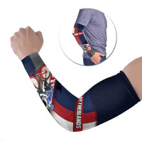 Personalized Netherlands Cycling Arm Sleeves Sporty Style Navy - Wonder Print Shop