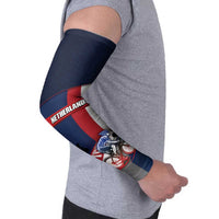 Personalized Netherlands Cycling Arm Sleeves Sporty Style Navy - Wonder Print Shop