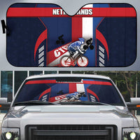 Netherlands Cycling Auto Sun Shade Sporty Style Navy - Wonder Print Shop