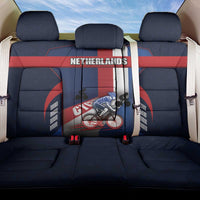 Netherlands Cycling Back Car Seat Cover Sporty Style Navy - Wonder Print Shop