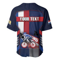 Personalized Netherlands Cycling Baseball Jersey Sporty Style Navy - Wonder Print Shop