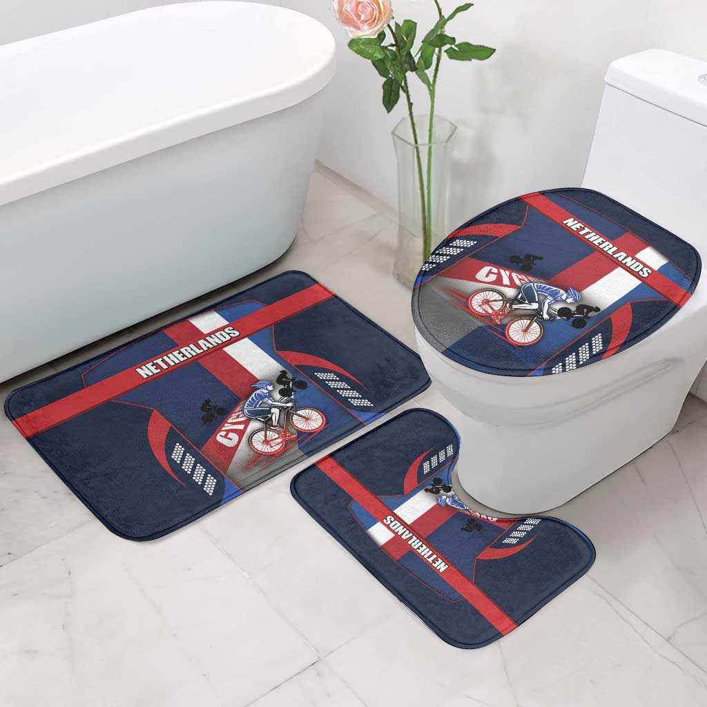 Netherlands Cycling Bathroom Set Sporty Style Navy - Wonder Print Shop