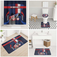 Netherlands Cycling Bathroom Set Sporty Style Navy - Wonder Print Shop