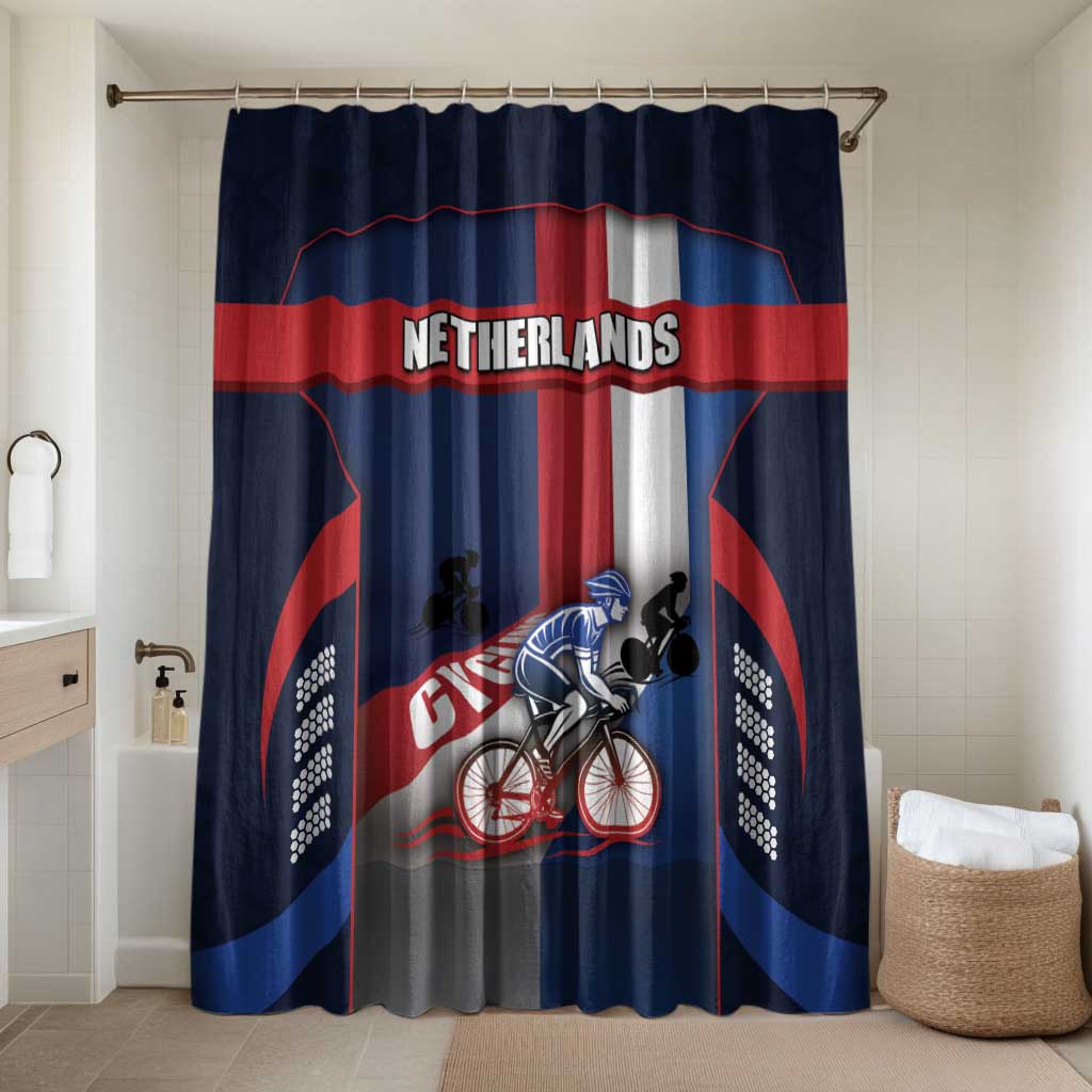 Netherlands Cycling Bathroom Set Sporty Style Navy - Wonder Print Shop