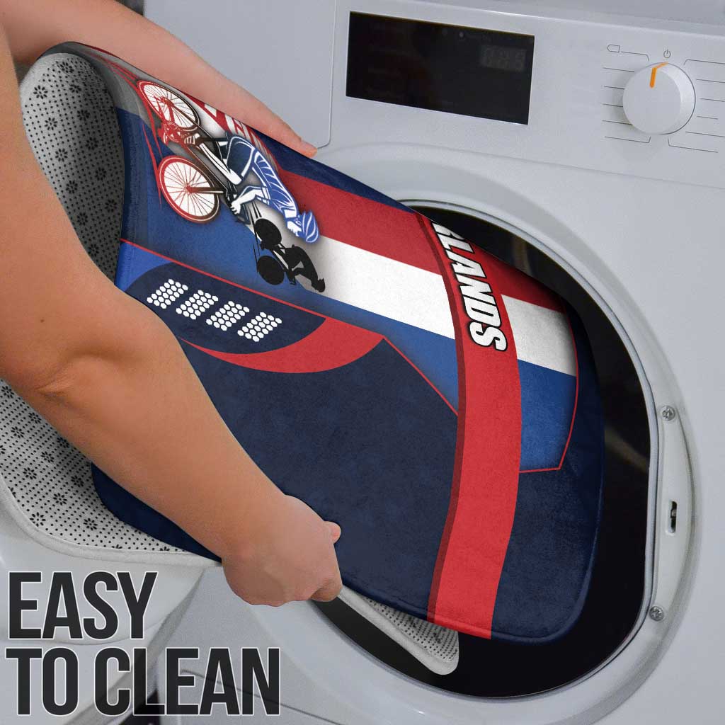 Netherlands Cycling Bathroom Set Sporty Style Navy - Wonder Print Shop