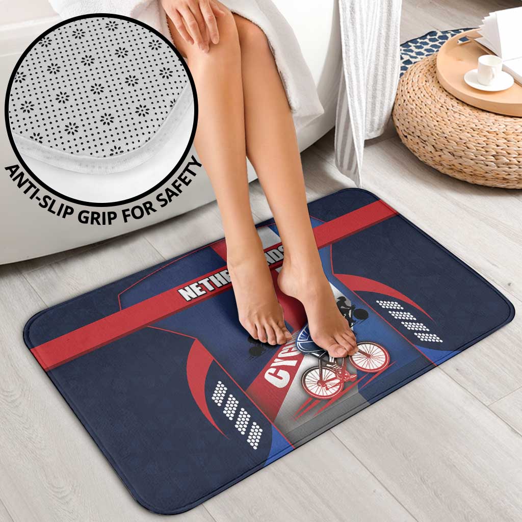 Netherlands Cycling Bathroom Set Sporty Style Navy - Wonder Print Shop