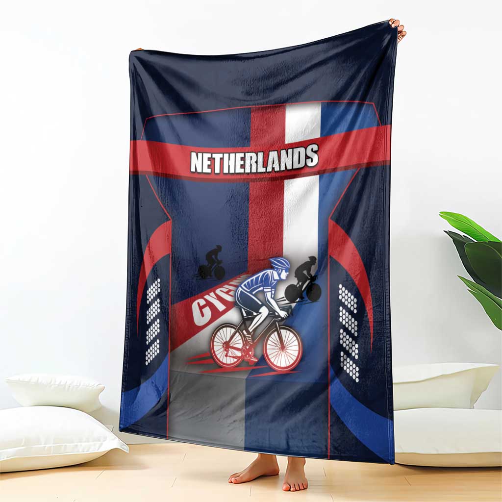 Netherlands Cycling Blanket Sporty Style Navy - Wonder Print Shop