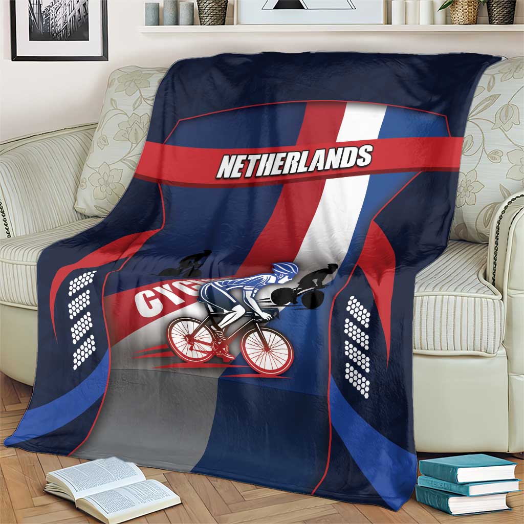 Netherlands Cycling Blanket Sporty Style Navy - Wonder Print Shop
