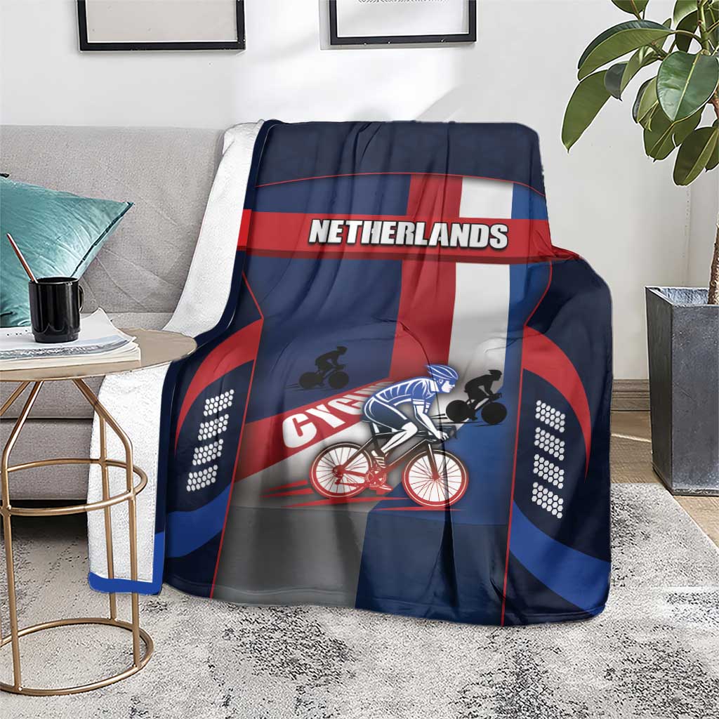 Netherlands Cycling Blanket Sporty Style Navy - Wonder Print Shop