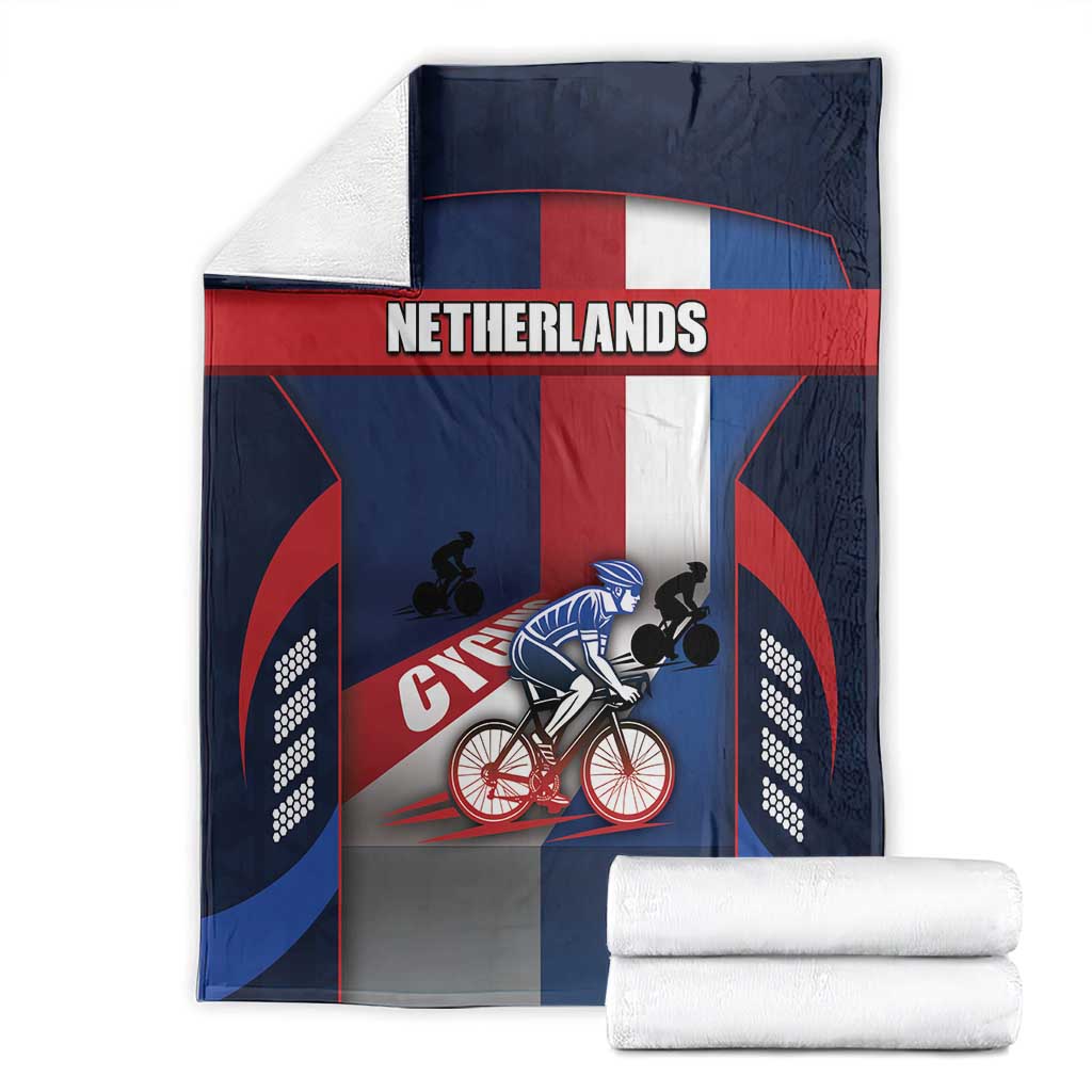 Netherlands Cycling Blanket Sporty Style Navy - Wonder Print Shop