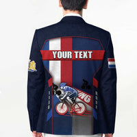 Personalized Netherlands Cycling Blazer Sporty Style Navy - Wonder Print Shop