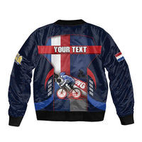 Personalized Netherlands Cycling Bomber Jacket Sporty Style Navy - Wonder Print Shop