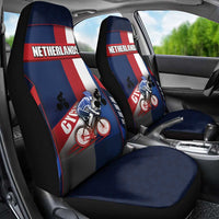 Netherlands Cycling Car Seat Cover Sporty Style Navy - Wonder Print Shop