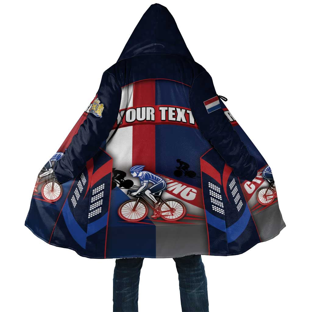 Personalized Netherlands Cycling Cloak Sporty Style Navy - Wonder Print Shop