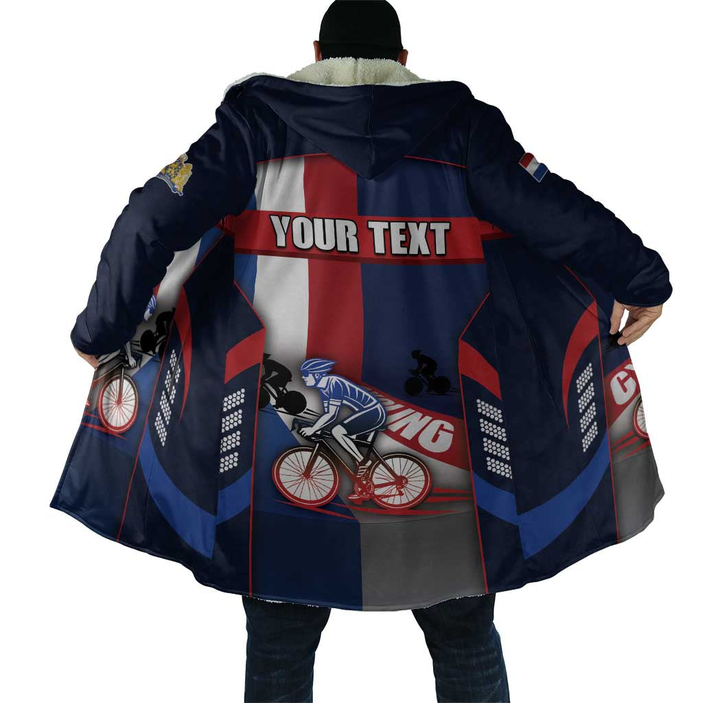 Personalized Netherlands Cycling Cloak Sporty Style Navy - Wonder Print Shop