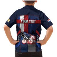 Personalized Netherlands Cycling Family Matching Mermaid Dress and Hawaiian Shirt Sporty Style Navy - Wonder Print Shop