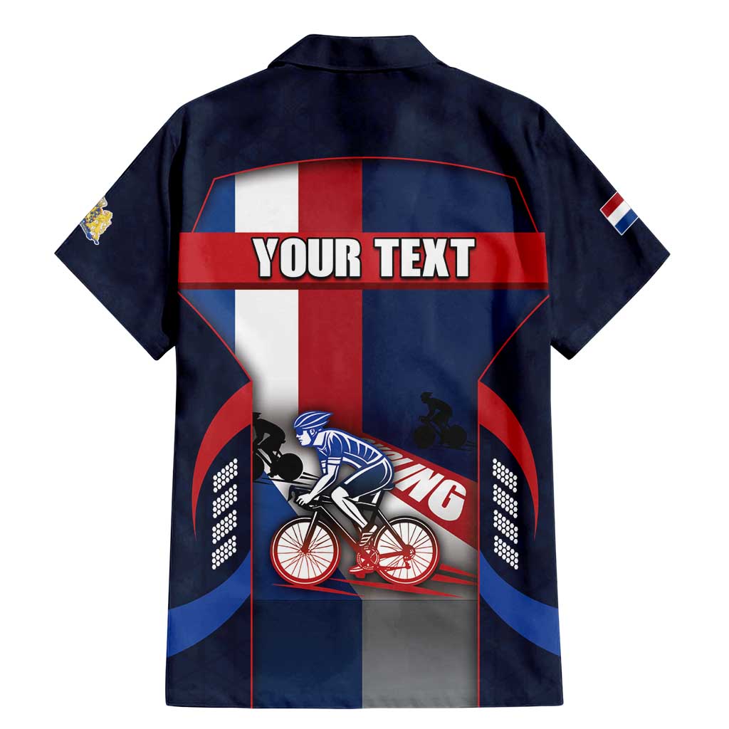 Personalized Netherlands Cycling Family Matching Mermaid Dress and Hawaiian Shirt Sporty Style Navy - Wonder Print Shop