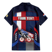 Personalized Netherlands Cycling Family Matching Mermaid Dress and Hawaiian Shirt Sporty Style Navy - Wonder Print Shop