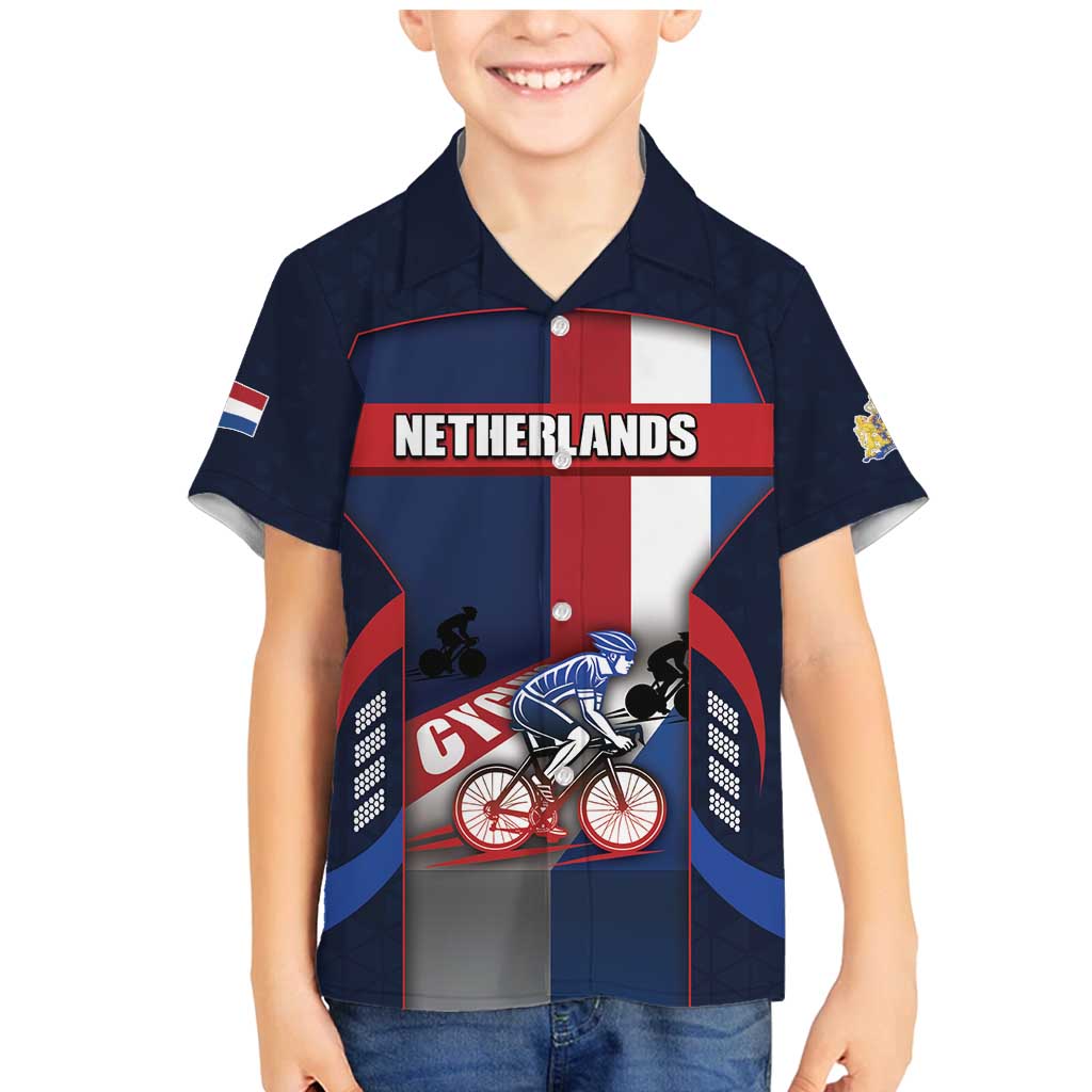 Personalized Netherlands Cycling Family Matching Mermaid Dress and Hawaiian Shirt Sporty Style Navy - Wonder Print Shop