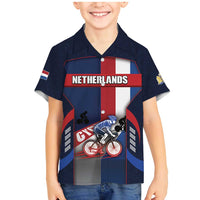 Personalized Netherlands Cycling Family Matching Mermaid Dress and Hawaiian Shirt Sporty Style Navy - Wonder Print Shop