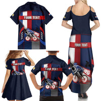 Personalized Netherlands Cycling Family Matching Summer Maxi Dress and Hawaiian Shirt Sporty Style Navy - Wonder Print Shop