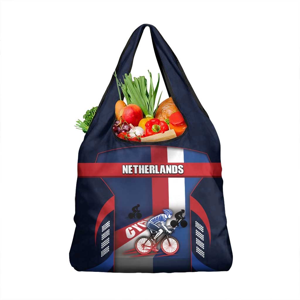 Netherlands Cycling Grocery Bag Sporty Style Navy - Wonder Print Shop