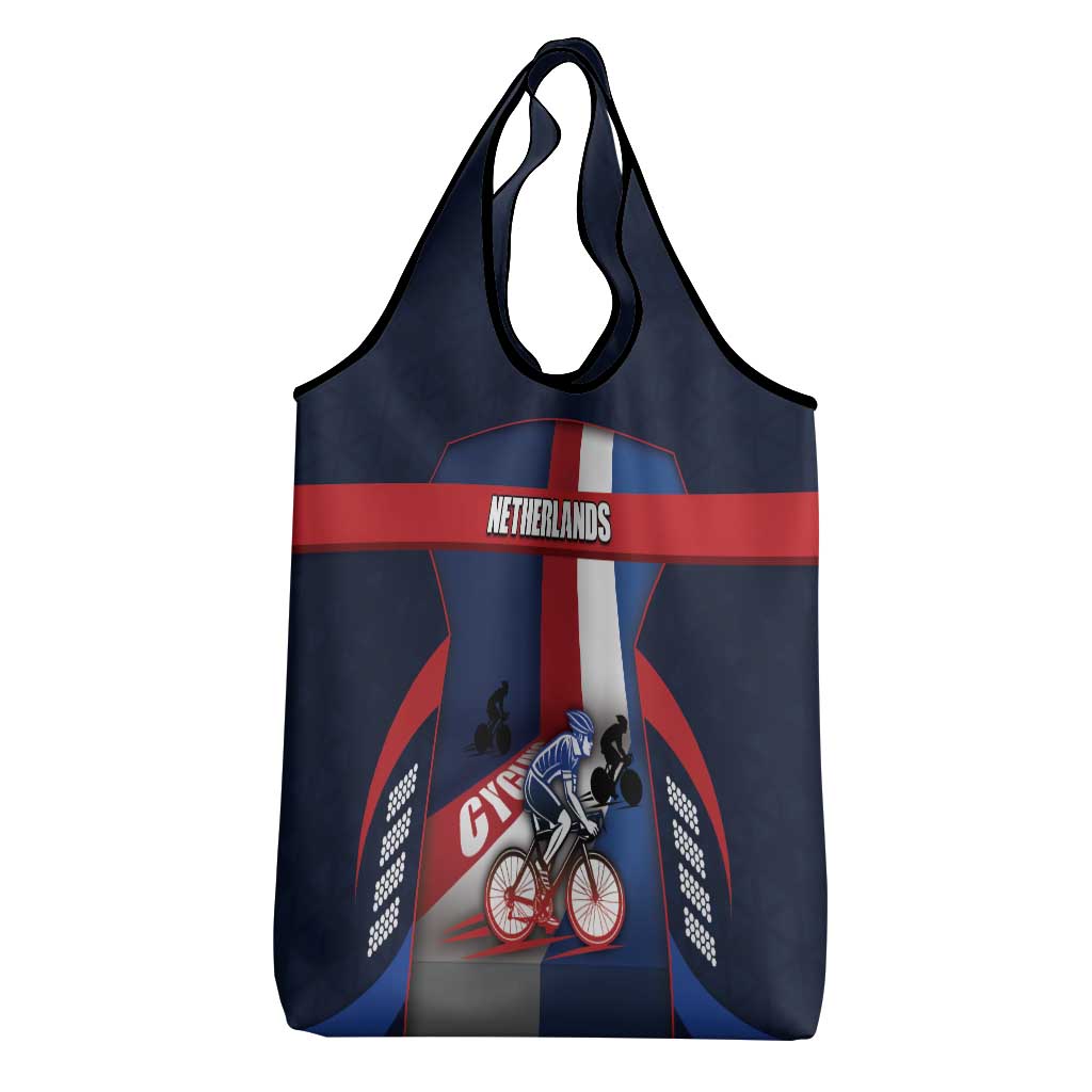 Netherlands Cycling Grocery Bag Sporty Style Navy - Wonder Print Shop