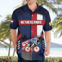 Personalized Netherlands Cycling Hawaiian Shirt Sporty Style Navy - Wonder Print Shop