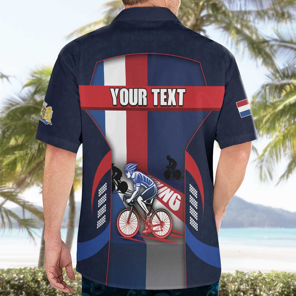 Personalized Netherlands Cycling Hawaiian Shirt Sporty Style Navy - Wonder Print Shop