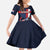 Personalized Netherlands Cycling Kid Short Sleeve Dress Sporty Style Navy - Wonder Print Shop