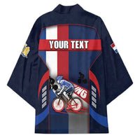 Personalized Netherlands Cycling Kimono Sporty Style Navy - Wonder Print Shop