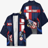 Personalized Netherlands Cycling Kimono Sporty Style Navy - Wonder Print Shop