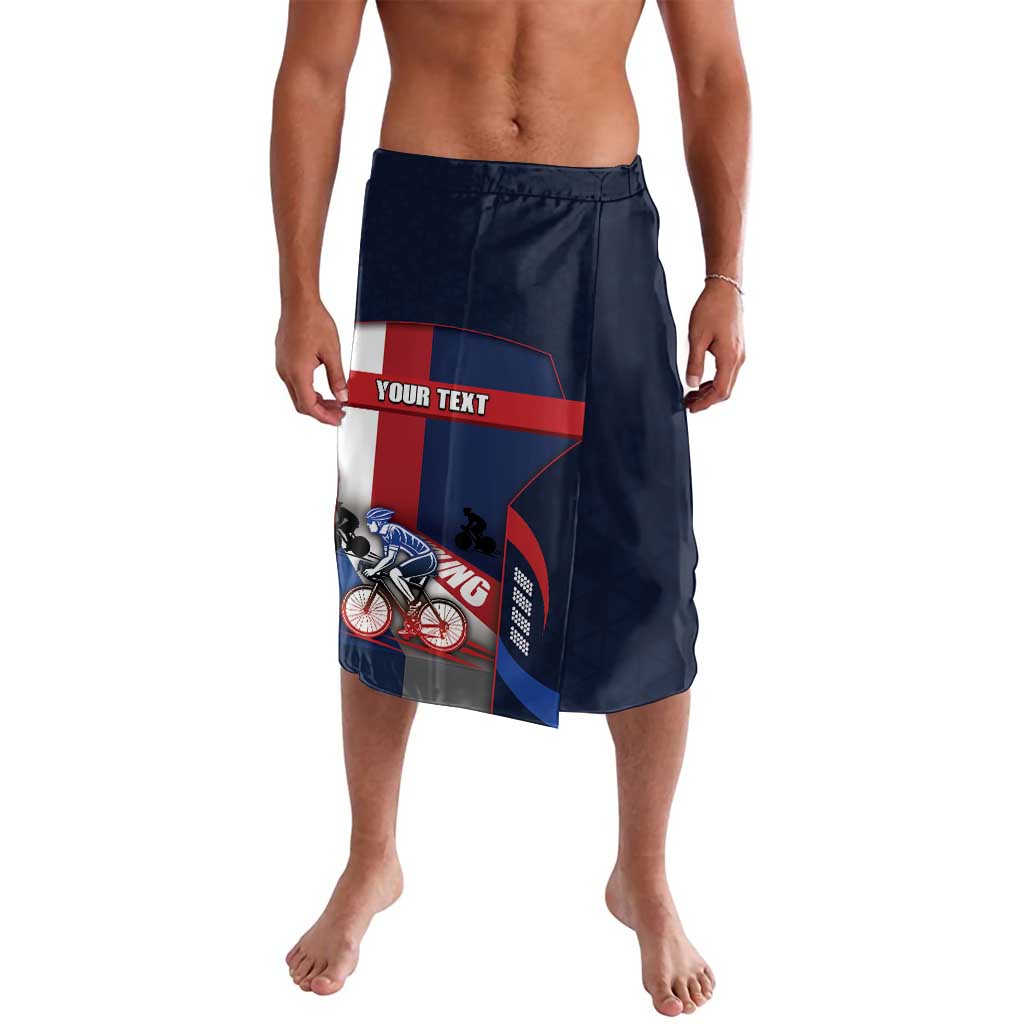 Personalized Netherlands Cycling Lavalava Sporty Style Navy - Wonder Print Shop