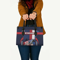 Netherlands Cycling Leather Bag Sporty Style Navy - Wonder Print Shop