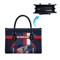 Netherlands Cycling Leather Bag Sporty Style Navy - Wonder Print Shop