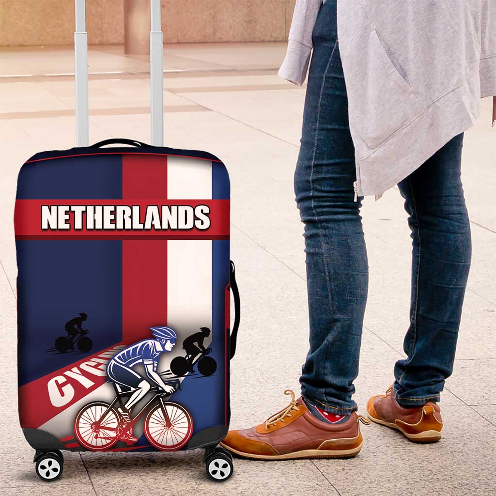 Netherlands Cycling Luggage Cover Sporty Style Navy - Wonder Print Shop