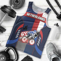 Personalized Netherlands Cycling Men Tank Top Sporty Style Navy - Wonder Print Shop