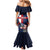 Personalized Netherlands Cycling Mermaid Dress Sporty Style Navy - Wonder Print Shop
