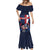Personalized Netherlands Cycling Mermaid Dress Sporty Style Navy - Wonder Print Shop