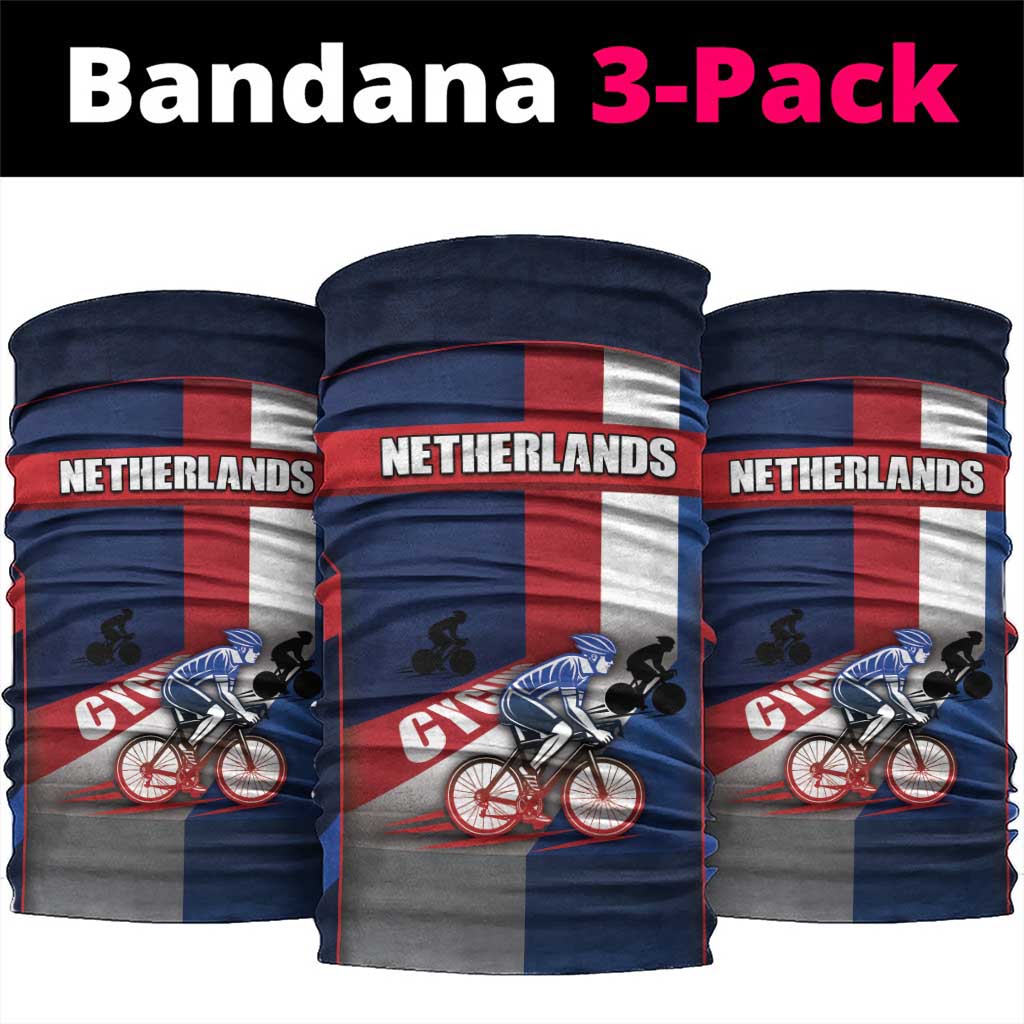 Netherlands Cycling Neck Gaiter Sporty Style Navy - Wonder Print Shop