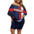 Personalized Netherlands Cycling Off Shoulder Short Dress Sporty Style Navy - Wonder Print Shop