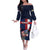 Personalized Netherlands Cycling Off The Shoulder Long Sleeve Dress Sporty Style Navy - Wonder Print Shop