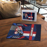 Netherlands Cycling Puzzle Sporty Style Navy - Wonder Print Shop