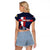 Personalized Netherlands Cycling Raglan Cropped T Shirt Sporty Style Navy - Wonder Print Shop