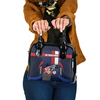 Netherlands Cycling Shoulder Handbag Sporty Style Navy - Wonder Print Shop