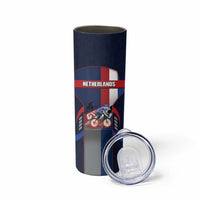 Personalized Netherlands Cycling Skinny Tumbler Sporty Style Navy - Wonder Print Shop