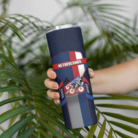 Personalized Netherlands Cycling Skinny Tumbler Sporty Style Navy - Wonder Print Shop