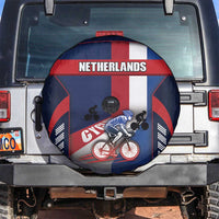 Netherlands Cycling Spare Tire Cover Sporty Style Navy - Wonder Print Shop